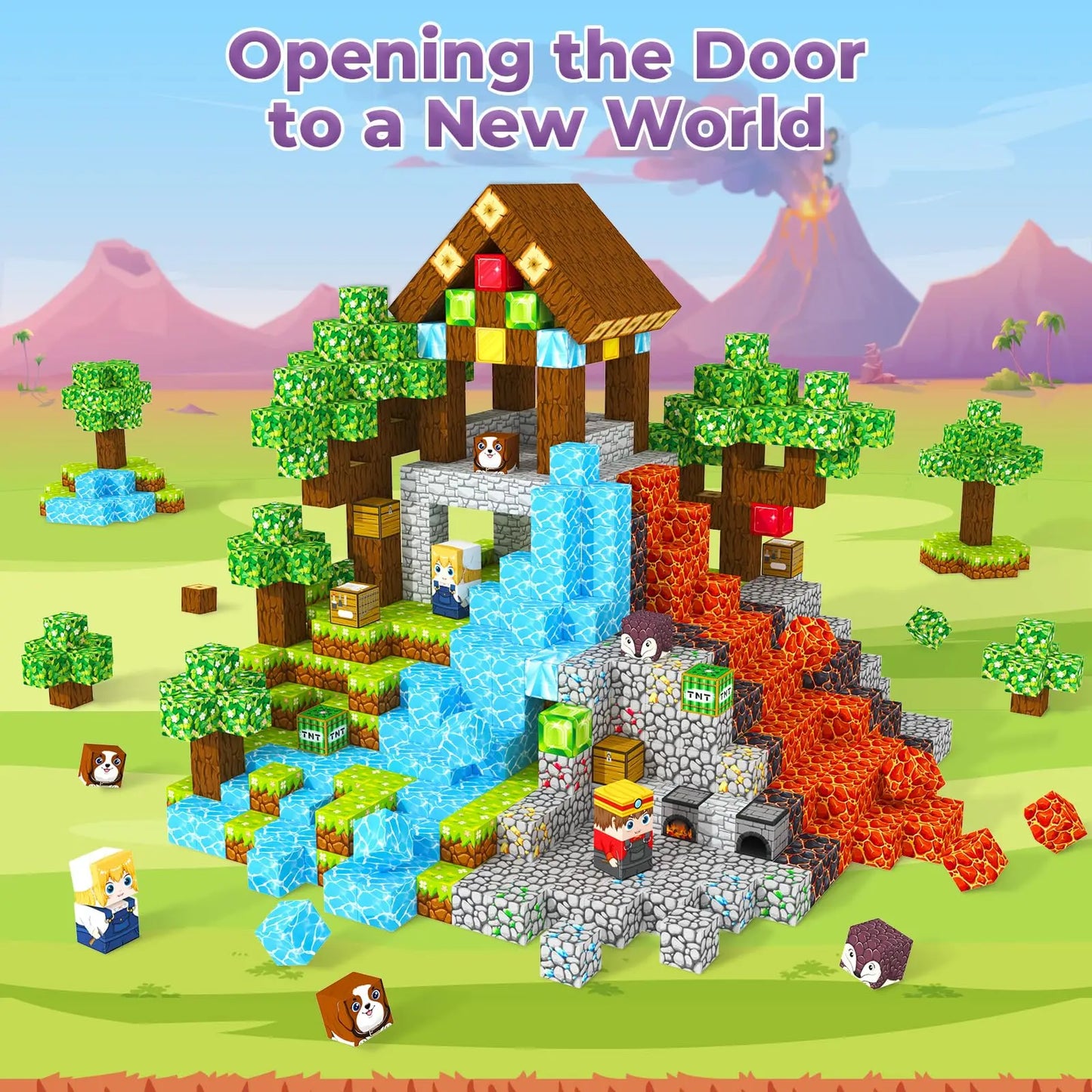 Magnetic Building Blocks -100PCS Magnetic Building Blocks, Magnetic Tile Children's Building Blocks 2025 Upgraded Game Toys, Chr