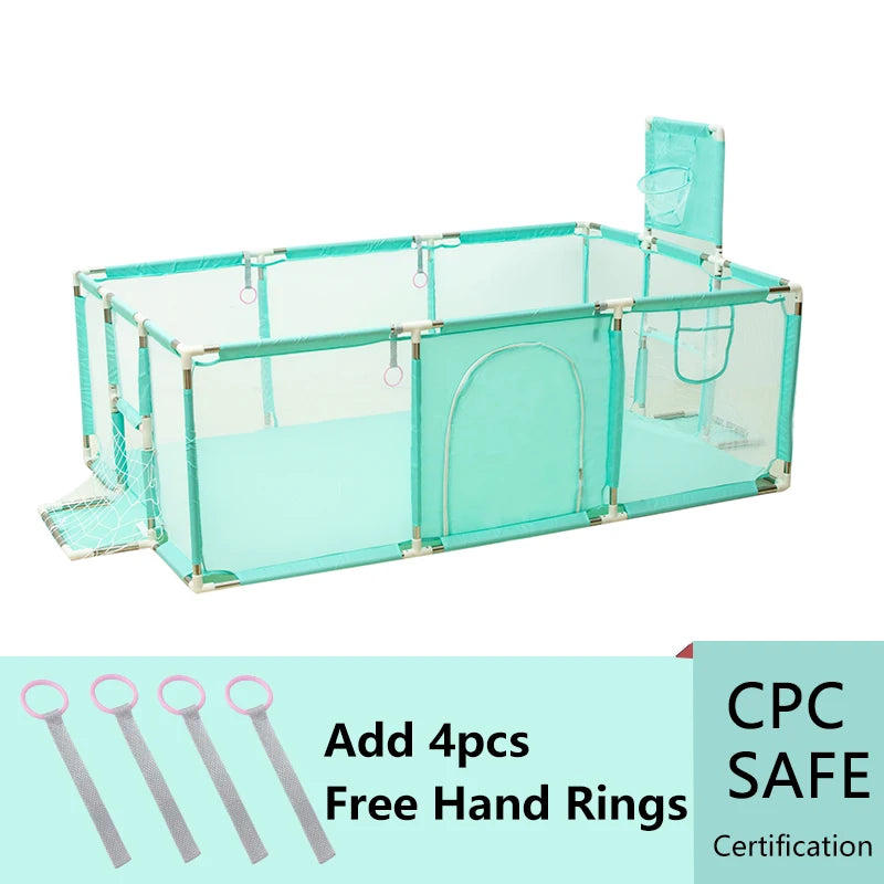 IMBABY Baby Playpen Indoor Baby Playground Park for Baby Corralito Basketball Baby Activity Gym Outdoor Play Groundbox Dry Pool