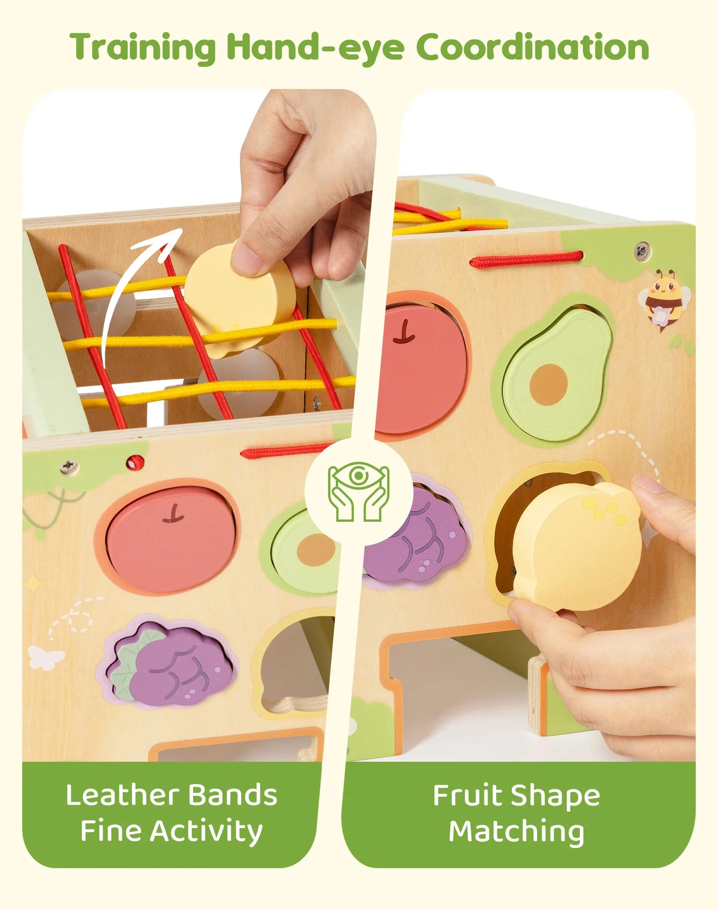 Robotime 13 in 1 and 9 in 1 Montessori Baby Activity Cube Baby Play Cube Toy with Educational Features Gift for Boys Girls 1 +