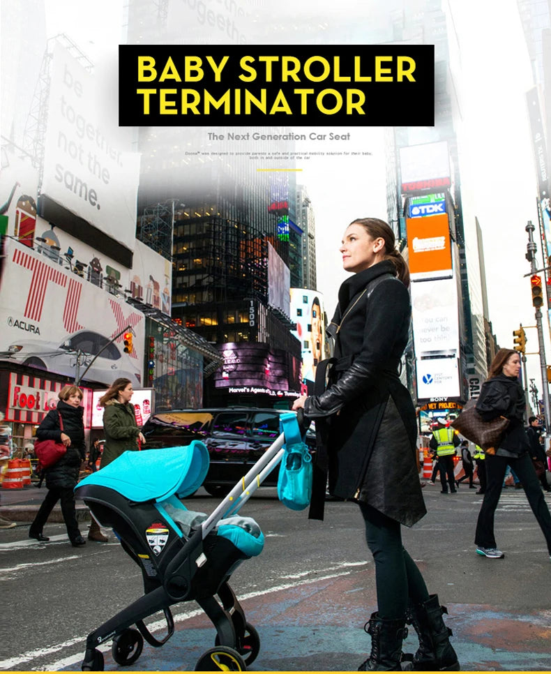 Compact Baby Stroller 2-in-1 Foldable Portable Pram with Car Seat Lightweight Buggy New Model Travel Carriage Bestselling