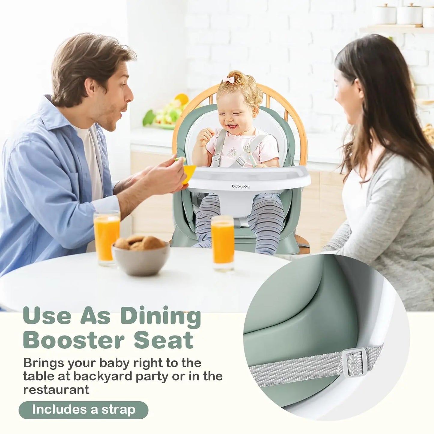 8 in 1 Convertible Highchair for Babies & Toddlers | Booster Seat | Table and Chair Set | Building Block Table |
