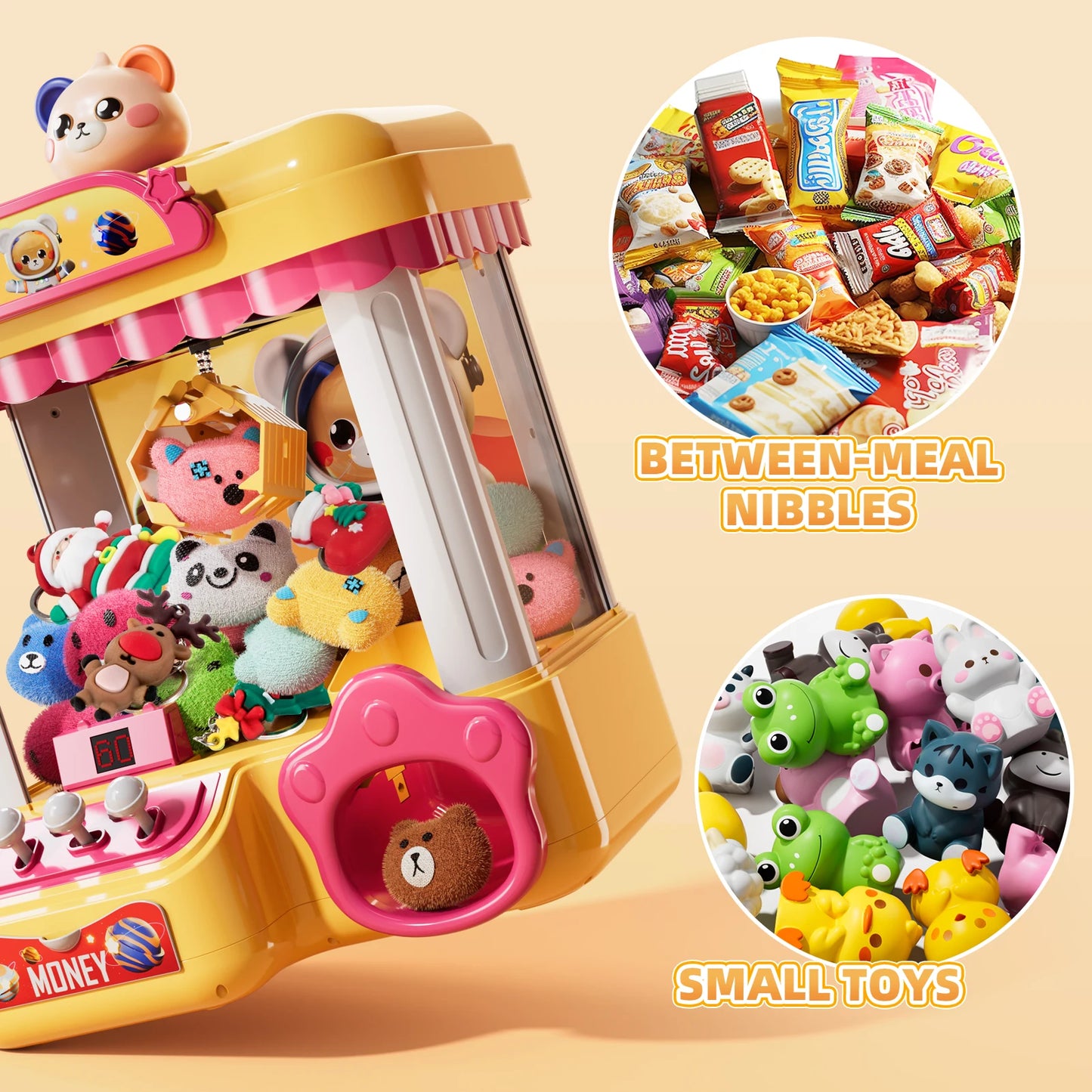 Doll Machine Claw Doll Machine Toys Kids Coin Play Game Mini Clip Doll Toys Machines Interactive Operated Birthday Gift Children