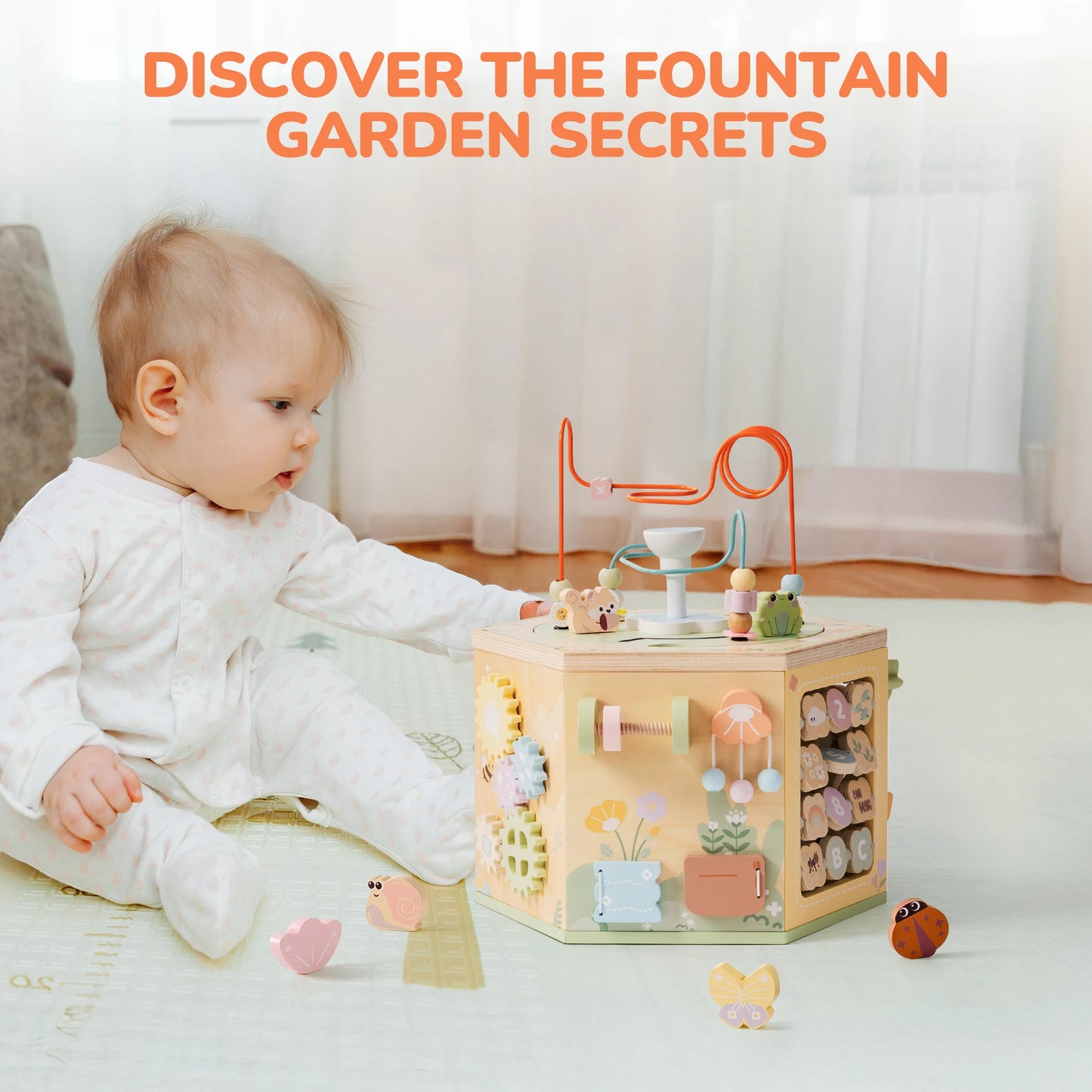 Robotime 13 in 1 and 9 in 1 Montessori Baby Activity Cube Baby Play Cube Toy with Educational Features Gift for Boys Girls 1 +