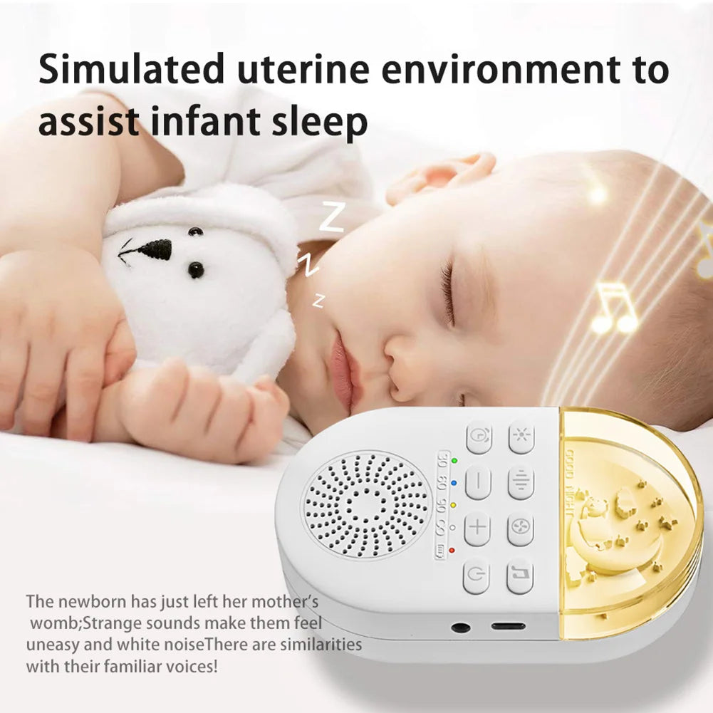 Baby Sleep Machine Portable Baby Sleep Sound Player 24 Soothing Sounds Sleeping Relaxation Rechargeable for Home Travel