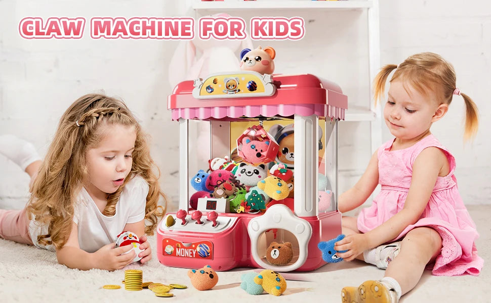 Doll Machine Claw Doll Machine Toys Kids Coin Play Game Mini Clip Doll Toys Machines Interactive Operated Birthday Gift Children