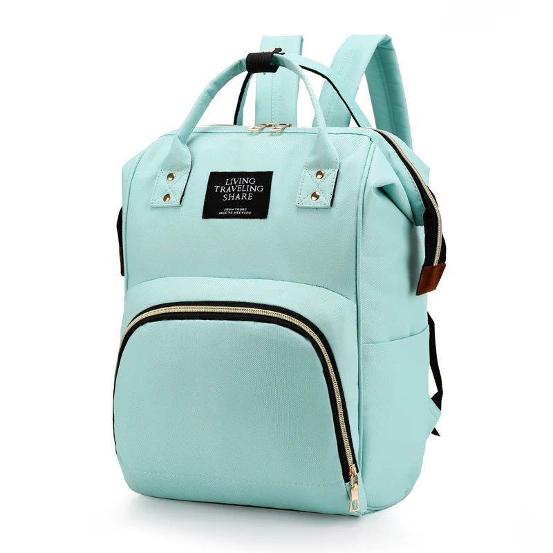 Large Capacity Canvas Mummy Bag Multifunctional Baby Bottle Thermal Insulation Travel Storage Bag Fashion Mummy Bag Hanging Bag