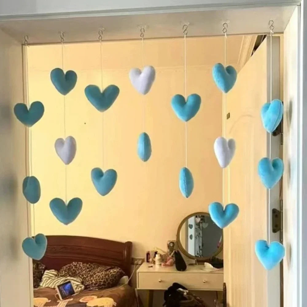 Exquisite Heart - Shaped Door Hanging Korean -Dainty String Pendant Fashionable Room Divider Girls' Bedrooms Home Decor Items