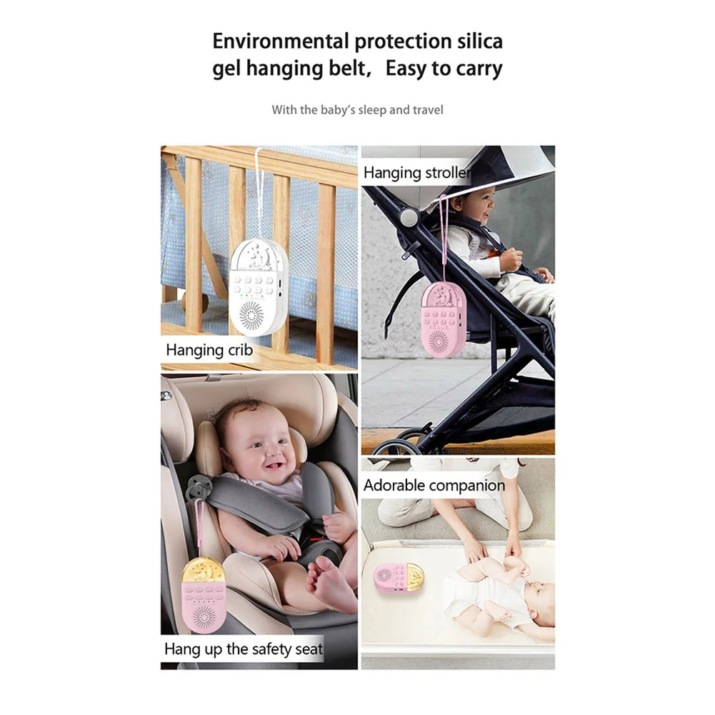 Baby Sleep Machine Portable Baby Sleep Sound Player 24 Soothing Sounds Sleeping Relaxation Rechargeable for Home Travel