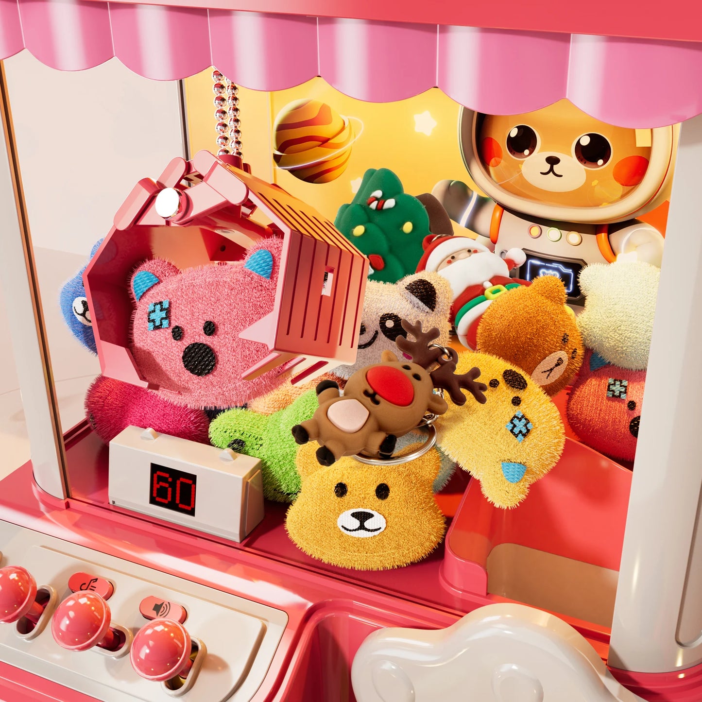 Doll Machine Claw Doll Machine Toys Kids Coin Play Game Mini Clip Doll Toys Machines Interactive Operated Birthday Gift Children