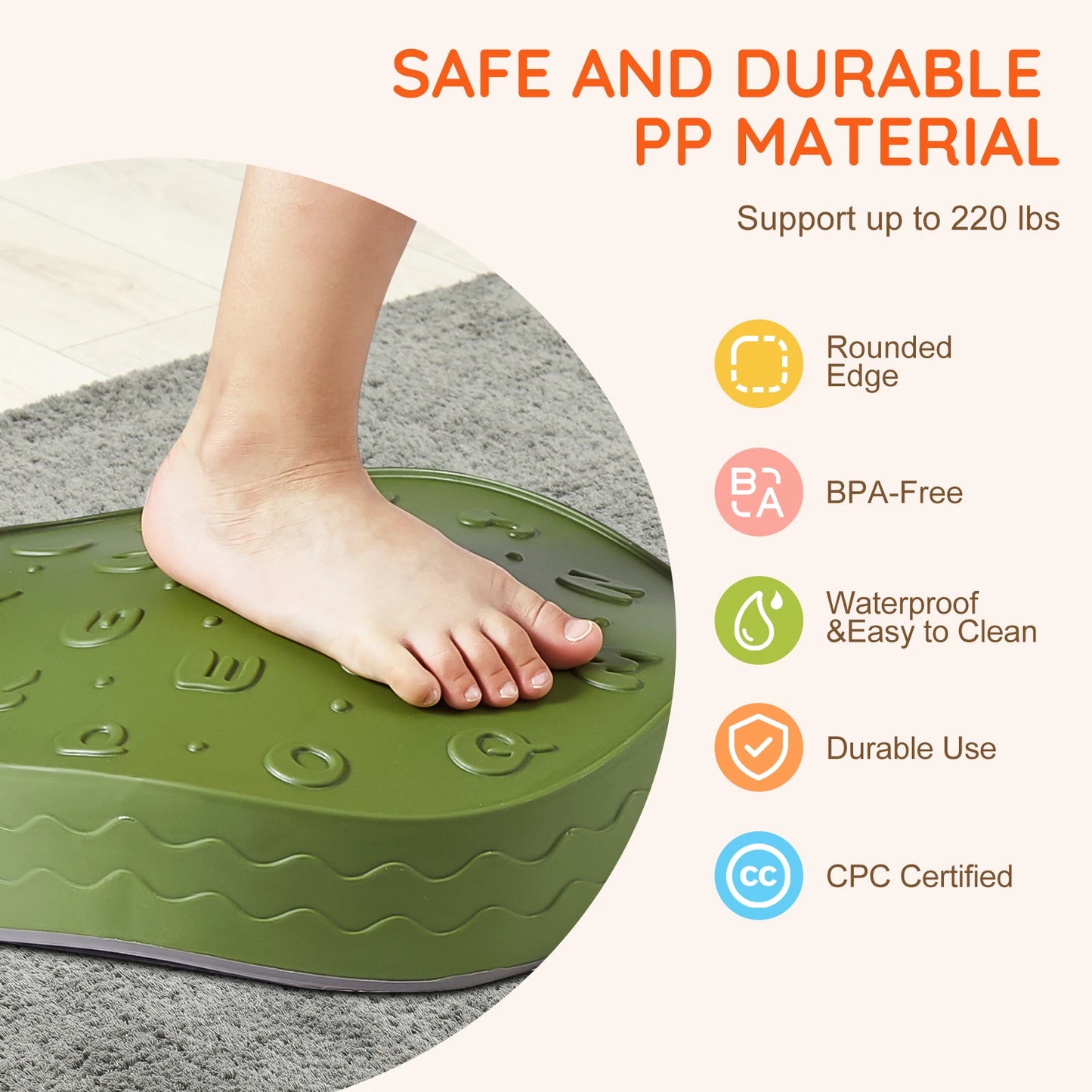 SucceBuy 5/6 PCS Balance Stepping Stones Kids Sports Toys Training Sensorial Social Games for Children Indoor or Outdoor Play
