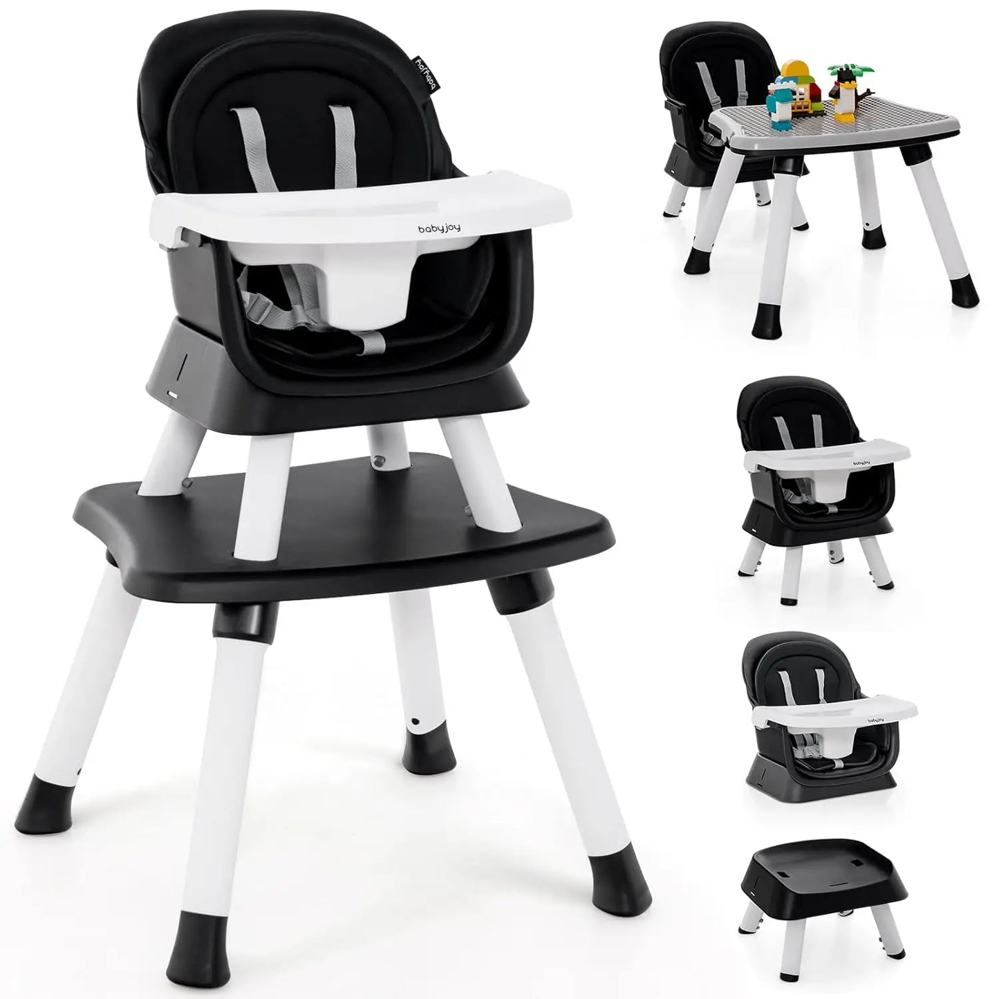 8 in 1 Convertible Highchair for Babies & Toddlers | Booster Seat | Table and Chair Set | Building Block Table |