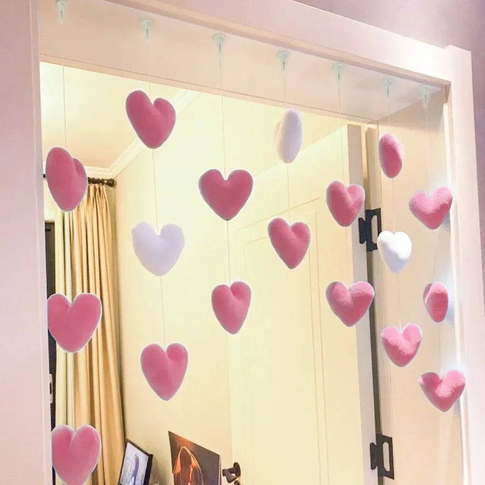 Exquisite Heart - Shaped Door Hanging Korean -Dainty String Pendant Fashionable Room Divider Girls' Bedrooms Home Decor Items
