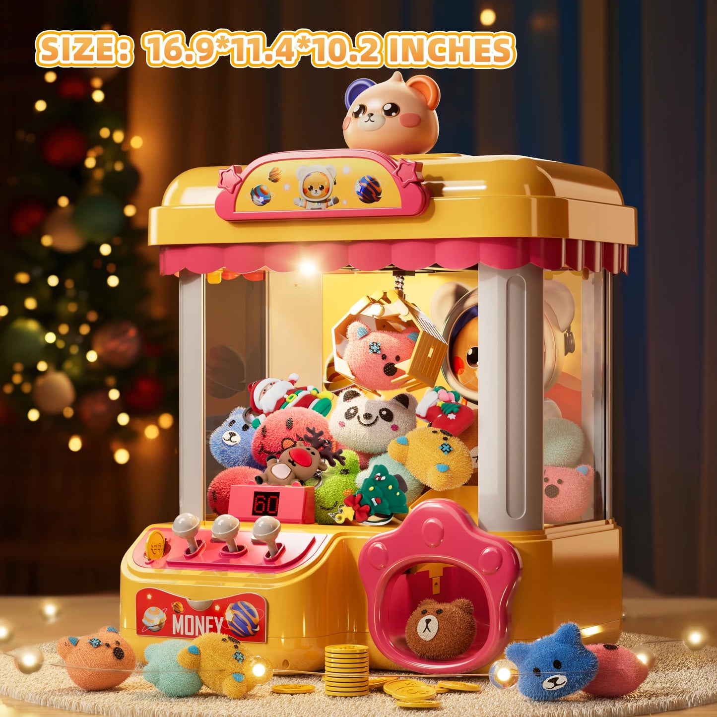 Doll Machine Claw Doll Machine Toys Kids Coin Play Game Mini Clip Doll Toys Machines Interactive Operated Birthday Gift Children