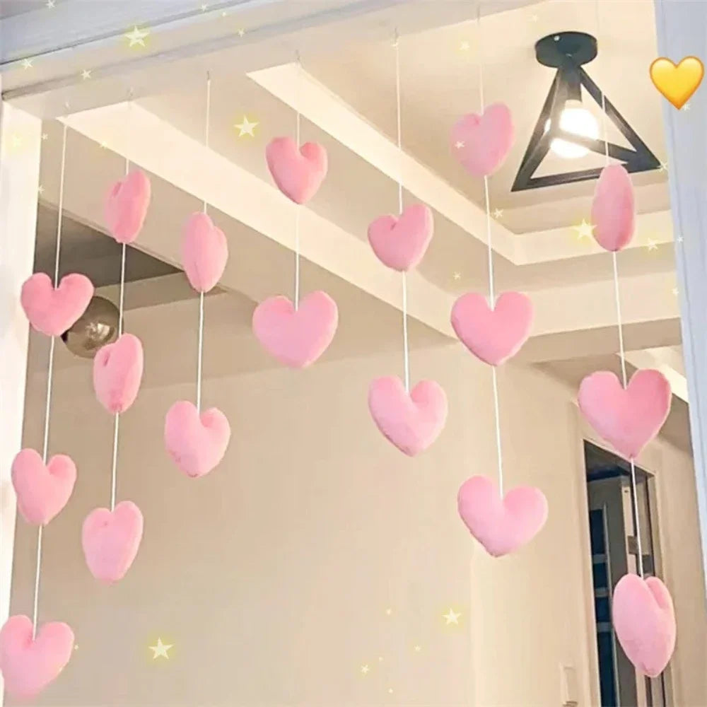 Exquisite Heart - Shaped Door Hanging Korean -Dainty String Pendant Fashionable Room Divider Girls' Bedrooms Home Decor Items
