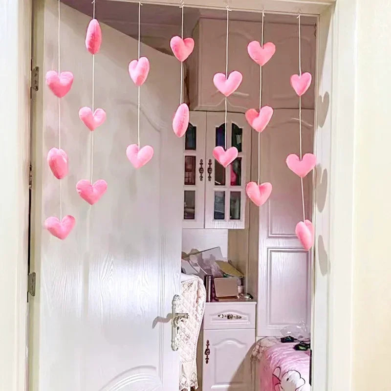 Exquisite Heart - Shaped Door Hanging Korean -Dainty String Pendant Fashionable Room Divider Girls' Bedrooms Home Decor Items