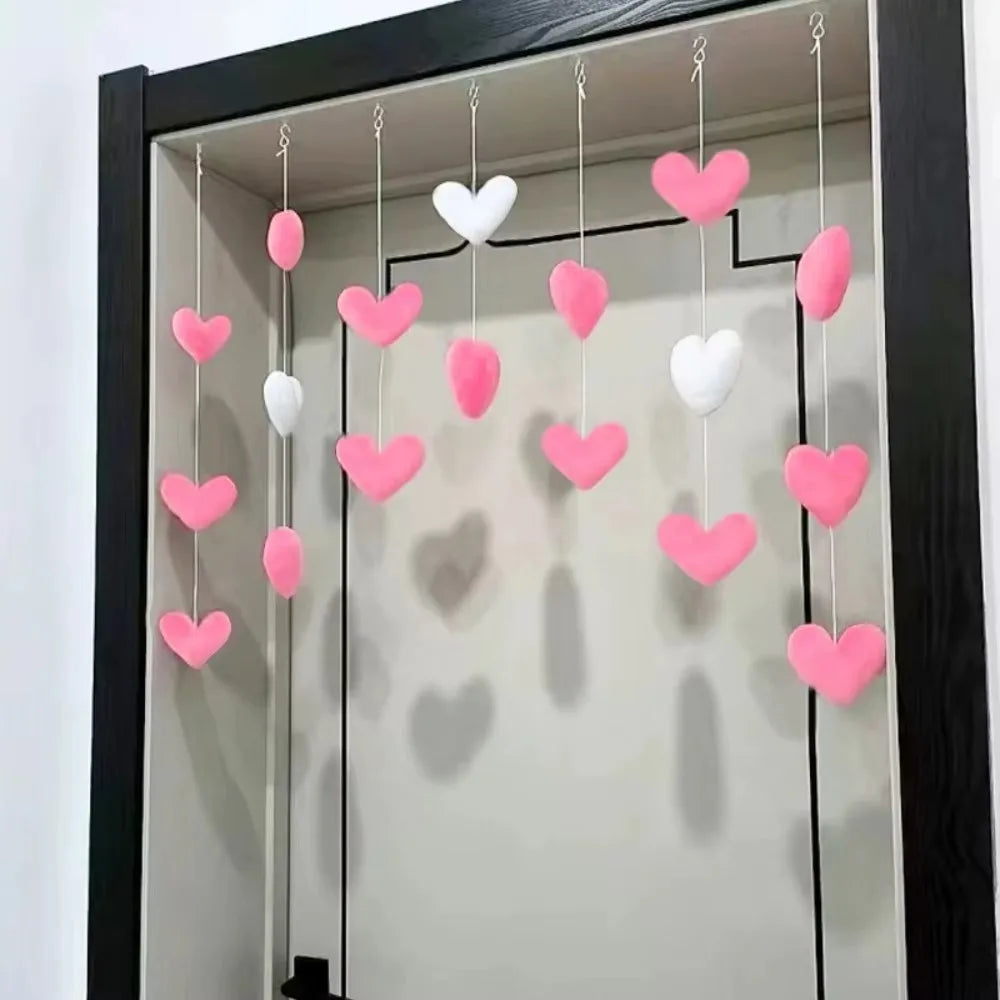 Exquisite Heart - Shaped Door Hanging Korean -Dainty String Pendant Fashionable Room Divider Girls' Bedrooms Home Decor Items
