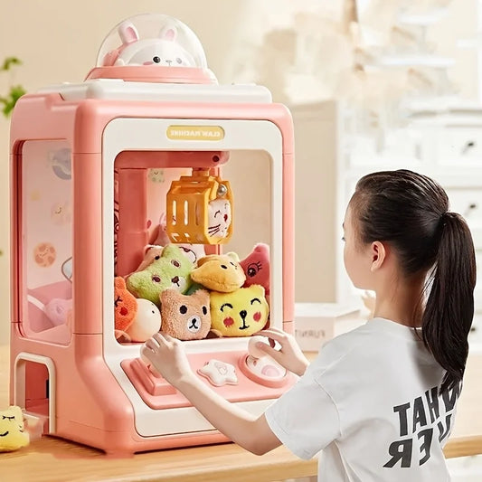 Children's Claw Machine - Creative claw game with music and lights, claw machine with colorful plush toy prizes, is the ideal ha
