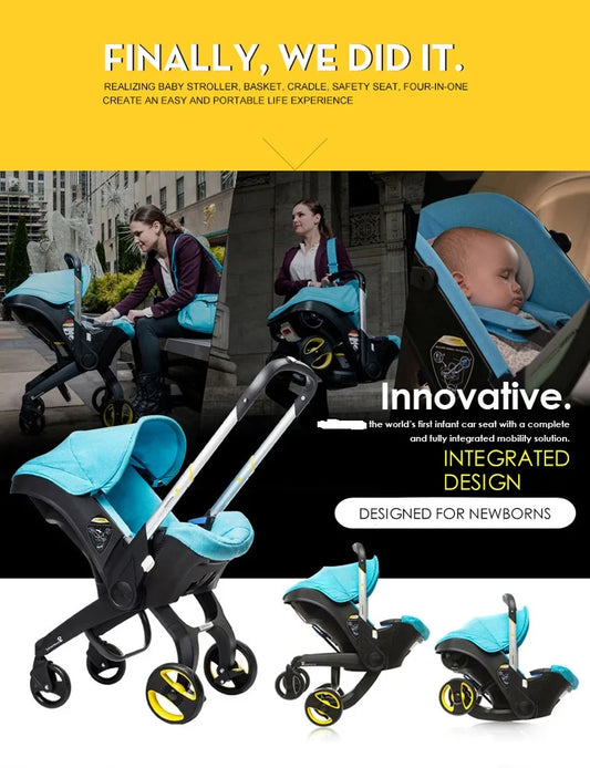 Compact Baby Stroller 2-in-1 Foldable Portable Pram with Car Seat Lightweight Buggy New Model Travel Carriage Bestselling