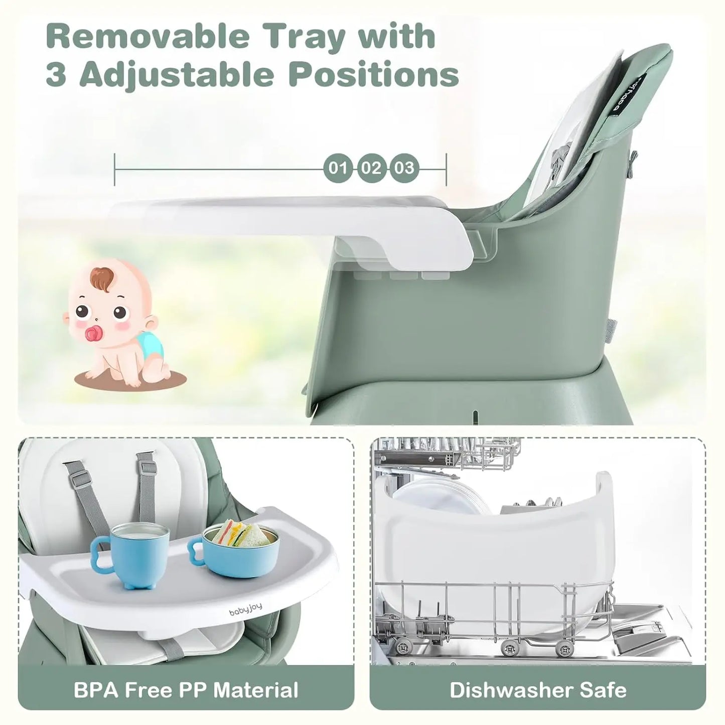 8 in 1 Convertible Highchair for Babies & Toddlers | Booster Seat | Table and Chair Set | Building Block Table |