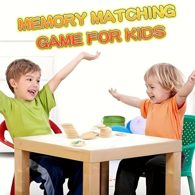 Dinosaur wooden memory matching game, color recognition observation educational toy teaching aid, suitable for children's birthd