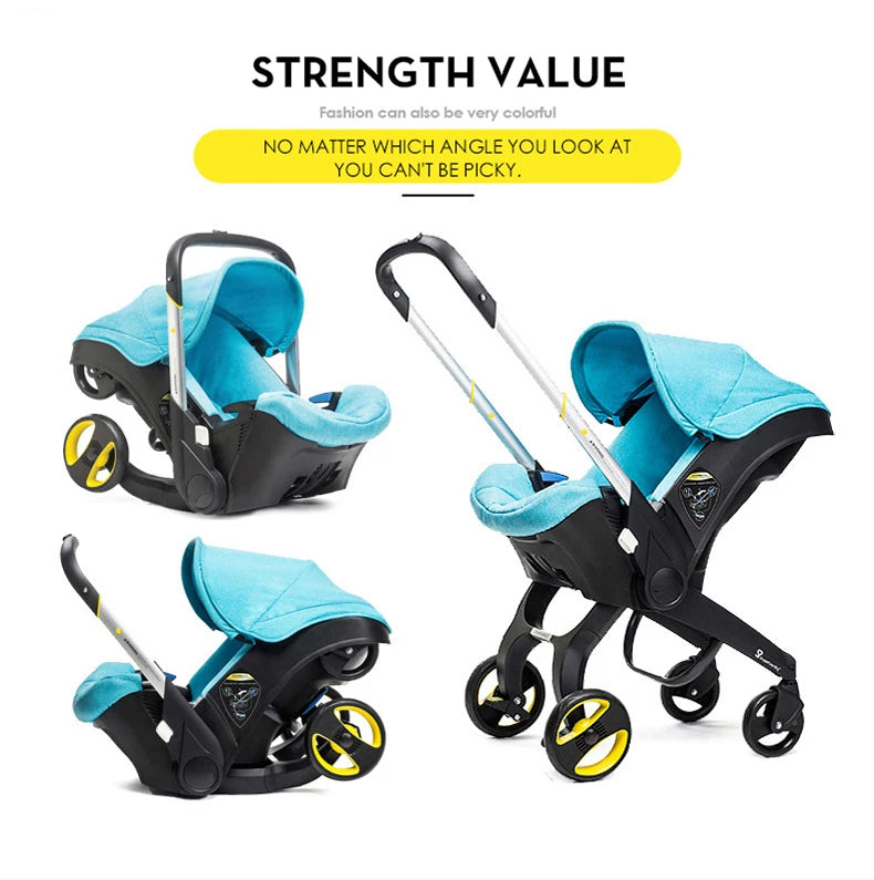Compact Baby Stroller 2-in-1 Foldable Portable Pram with Car Seat Lightweight Buggy New Model Travel Carriage Bestselling