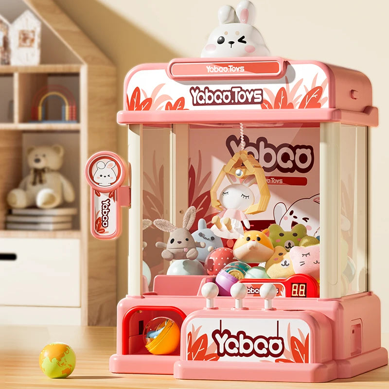 Children's Claw Machine - Creative claw game with music and lights, claw machine with colorful plush toy prizes, is the ideal ha