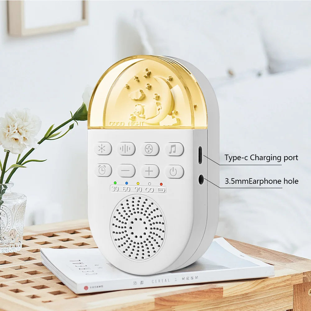Baby Sleep Machine Portable Baby Sleep Sound Player 24 Soothing Sounds Sleeping Relaxation Rechargeable for Home Travel
