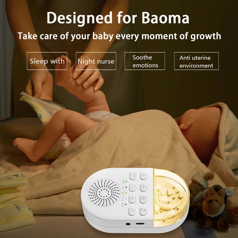 Baby Sleep Machine Portable Baby Sleep Sound Player 24 Soothing Sounds Sleeping Relaxation Rechargeable for Home Travel