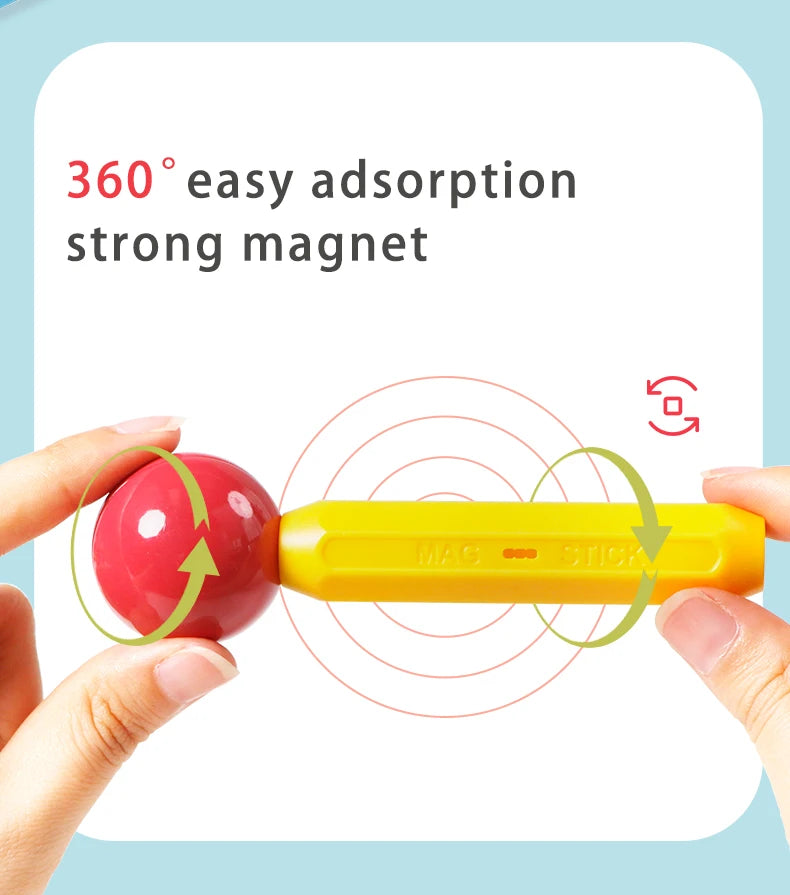 Romboss 10/26/48/78/101/136pcs Magnetic Constructor Blocks Set Magnet Rods Montessori Educational Building Toys Kids Xmas Gifts